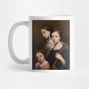 Portrait of Rene, Cecile and Louise Franchomme by Ary Scheffer Mug